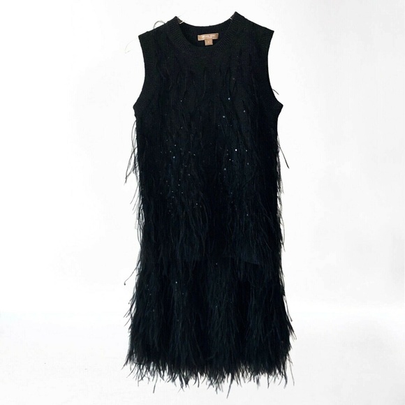 Michael Kors 2pc Feather Embellished Cashmere Set - Picture 2 of 8